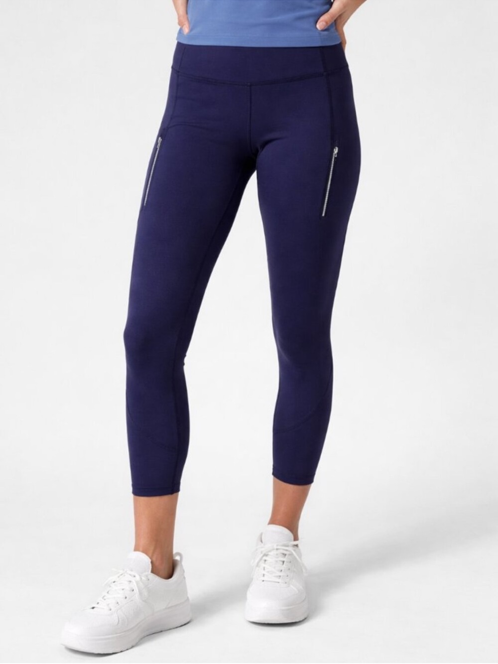 Athleta Rainier Fleece Lined Tight Leggings Gorpcore Navy Blue Large